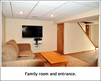 Family room and entrance